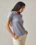 Women's Classic Cotton Crew Tee - Grey Lavender